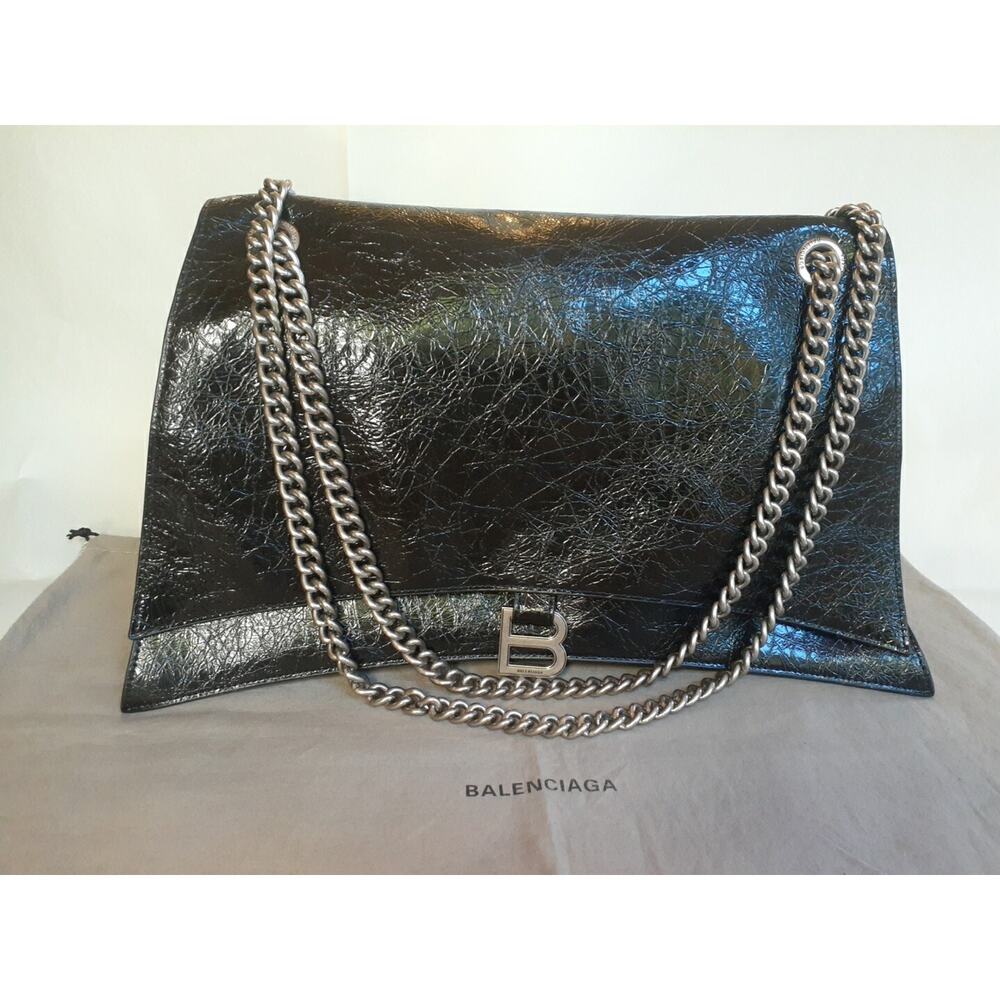 Balenciaga Leather Large Crush Shoulder Bag - Picture 15 of 16